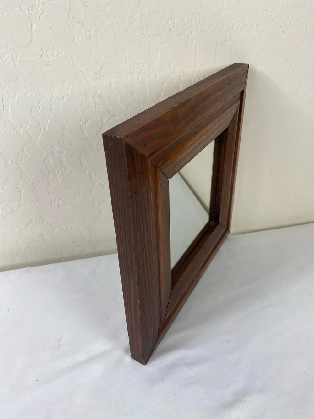 Rustic Brown Wood Framed Wall Mirror - Home Wall Decor Vintage